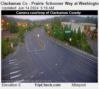 Traffic Cam Clackamas Co - Prairie Schooner Way at Washington St
